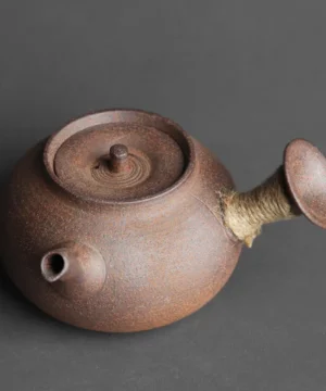 Théières japonaises poignée latérale rétro brut