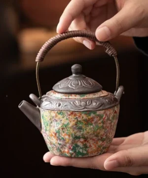 Théière Pot de faisceau en céramique rétro