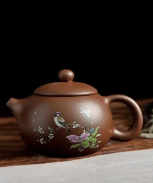 Théière en argile Zisha traditionnelle artisanale antique chinoise