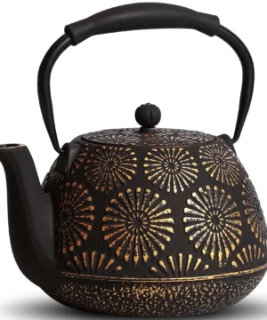 Théière en fonte design Sakura japonaise intérieur émaillé