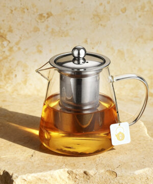Théière en verre infuseur acier inoxydable