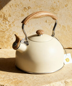 Théière anglaise inoxydable avec poignée accessoires cuisine 2,5 L