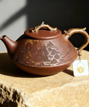Théière Chinoise Sculptée en Argile 160 ml