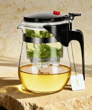Théière en verre résistant à la chaleur de 500ml avec filtre amovible